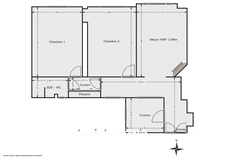 PARIS 10 / QUARTIER LOUIS BLANC - APPARTEMENT - 3 PIECES - 2 CHAMBRES - 60 m2 - 617.000€