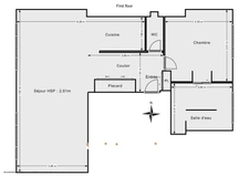 PARIS 7 / GROS CAILLOU - APPARTEMENT - 2 PIECES - 1 CHAMBRES - 57 M2 - 785 000 €