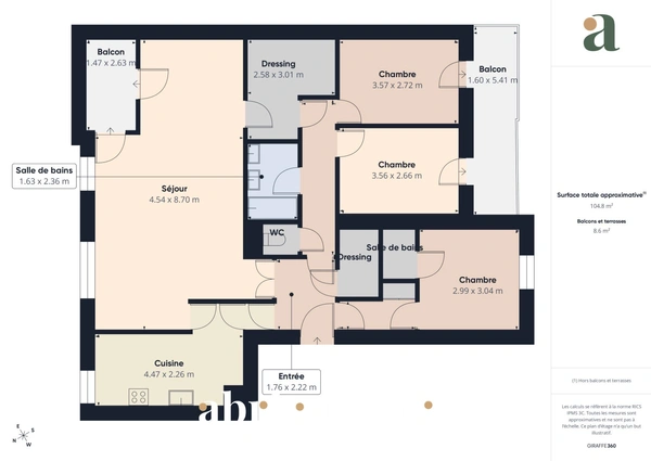 Appartement familial avec extérieurs à Emerainville (77184)