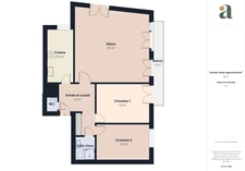 À SAISIR<span></span>3 pièces de 80m2<span></span>Dernier étage avec balcon à deux pas de la Marne