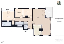 Appartement exceptionnel de 119.0 m²<span></span>Avec extérieurs<span></span>Immeuble de 2019 prestigieux<span></span>Au pied du Métro