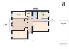 T4 de 88 m2 avec balcon - Nice Raimbaldi