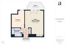 Appartement  lumineux de 47 m² avec balcon<span></span>2 pièces<span></span>Cagnes-sur-Mer