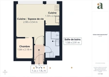 Charmant 2 pièces rénové de 27 m² - 6ème étage avec ascenseur - Cannes
