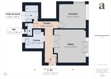 Agréable 2 pièces de 42 m² en rez-de-jardin avec terrasse et cave – Le Cannet