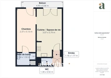 Appartement avec balcon dans immeuble récent à Bois-Colombes
