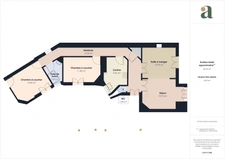 Superbe appartement lumineux au dernier étage de 86m2 avec balcon