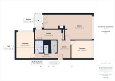 PALAISEAU – 4 Pièces – 78 m² –  balcon