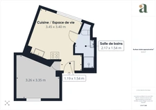 Charmant appartement T2 rénové avec vue dégagée