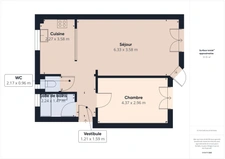 Magnifique 2 pièces à Clichy avec balcon<span></span>Avenue Anatole France<span></span>Entrée de ville<span></span>Clichy