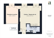 PARIS 9/ CHAUSSEE D'ANTIN  - 2 PIECES - 1 CHAMBRE - 42M2 - 505 000 €