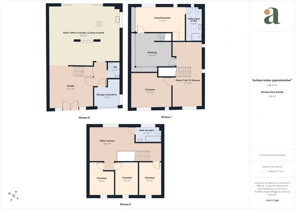 Grande maison familiale de 220M2<span></span>5 chambres<span></span>Jardin<span></span>Un garage/buanderie<span></span>Meubles et rangements sur-mesure<span></span>2 places de parking<span></span>Rezé<span></span>Rue de l’Aérodrome