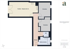 Appartement 2 chambres - DPE C - Immeuble de 2011 - 2 chambres -terrasse de 13,75m2  - 1 parking - Espace vélo - 26 rue des grenouilles - Nantes