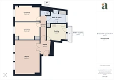 Bel appartement lumineux de 79m2 - 3ème étage - Ascenseur - Cave - Nombreux rangements  - Quartier Bretagne - Rue du Pont Sauvetout