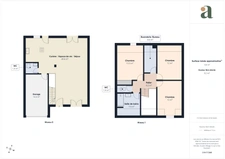Maison familliale - Excellent agencement - 3 chambres et 1 bureau  - DPE C - Garage et parking - Jardin - Nantes - Haluchère - Rue du Patis Rondin