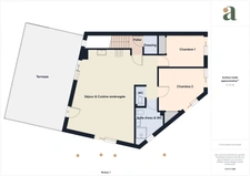 Grand 2 chambres en parfait état - Splendide terrasse sans vis-à-vis - Rue de la  Contrie 44100 Nantes