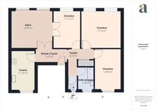 Appartement lumineux de 86,6m2 - Rénovation de 2020 - Dernier étage sur 3 - Quartier Monselet - Rue Charles Monselet