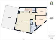 Grand 2 chambres en parfait état<span></span>Splendide terrasse sans vis-à-vis<span></span>Rue de la  Contrie 44100 Nantes