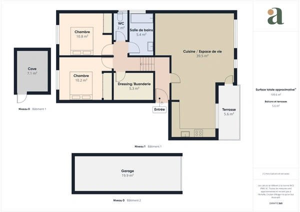 Appartement 3 pièces avec terrasse et garage en vente à Bidart 64210