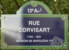 Quelle est l'origine de la rue Corvisart à Paris 13ème ?