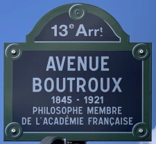 Quelle est l'origine de l'avenue Boutroux à Paris 13ème ?