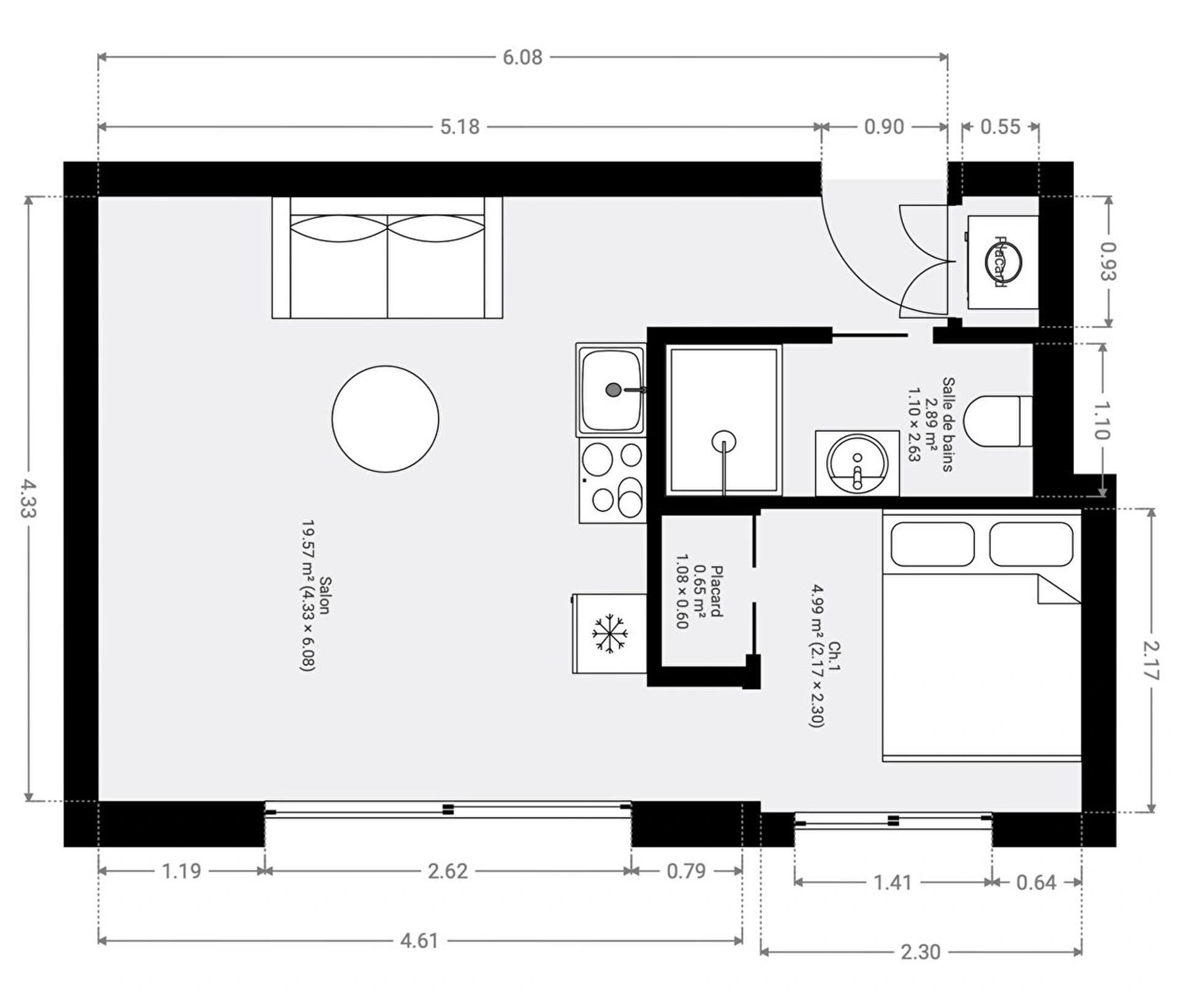 PARIS 13 -  GLACIERE (Appartement loué) 9