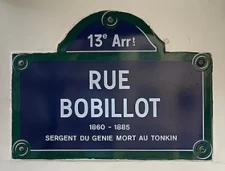 Quelle est l'origine de la rue Bobillot à Paris 13ème ?