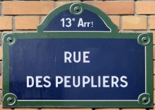 Quelle est l'origine de la rue des Peupliers à Paris 13ème ?