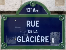 Quelle est l'origine de la rue de la Glacière à Paris 13ème ?