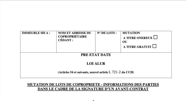 Pourquoi le syndic doit fournir aux vendeurs et acquéreurs un pré état daté ?