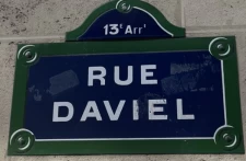Quelle est l'origine de la Rue Daviel à Paris 13ème ?
