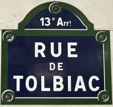 Quelle est l'origine de la rue Tolbiac à Paris 13ème ?