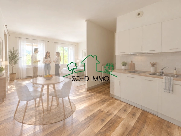Maison spacieuse avec jardin, piscine et vue sur village méd