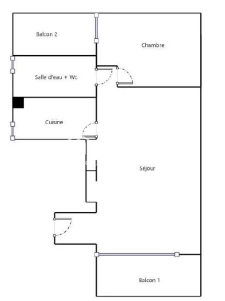 Appartement lumineux au dernier étage, ascenseur, 1 chambre,...