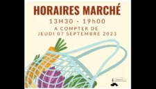 Changement des horaires du marché du Saint Etienne de Crossey
