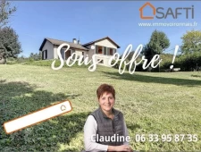 Rare, dans un cadre champêtre, sur 1660 m² de terrain, maison avec magnifique vue sur les montagnes