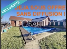 Maison Plain pied de 112m²  + Annexe et garage + piscine