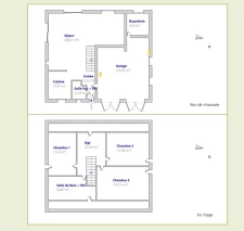 Maison 115 m² – Terrain 1055 m² – 3 chambres – Double garage