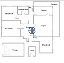 Appartement T4 + garage + balcon + cave