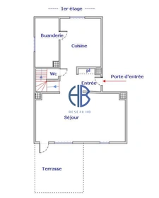 Appartement  3 ch - terrasse 18 m² - 2 salle d'eau -2 w-c - centre VOIRON
