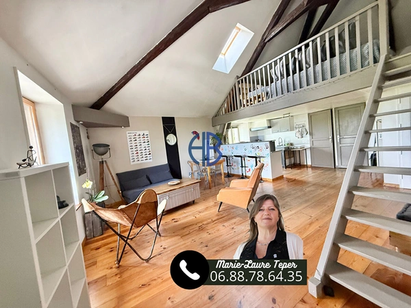 Appartement  pièce à vivre ouverte 2/3 chambres + 30 m2 de combles