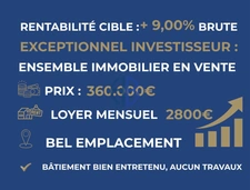 SPECIAL INVESTISSEURS !  Rentabilité 9% Murs + appartement