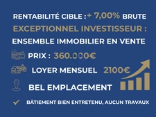 SPECIAL INVESTISSEURS !  Rentabilité 7% Murs + appartement