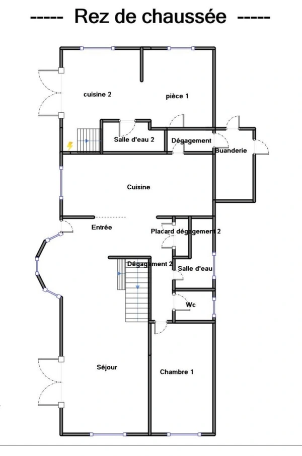Maison à vivre de plain-pied  sur 100m² + 3-4 ch à étage  - terrain 850m²