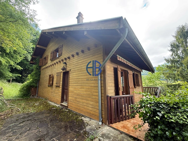 Chalet  de 113 m2 + sous-sol sur 7500m2 de terrain.