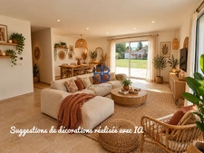 Villa 4 chambres plain pied  132 m²