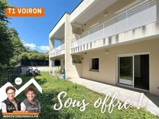 Rare à Voiron, T2 de plain-pied avec jardin et parking dans...